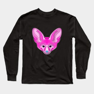 cute bat eared fox face Long Sleeve T-Shirt